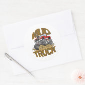 Mud Truck Chevy Ronde Sticker (Envelop)