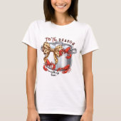 Mudbug Kokende Pot met Bow en Crawfish T-shirt (Voorkant)