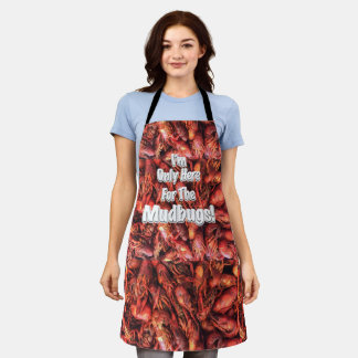 Mudbugs "Crawfish" All-over Print Apron Schort