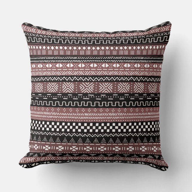 Mudcloth African Pattern Sierkussen (Voorkant)