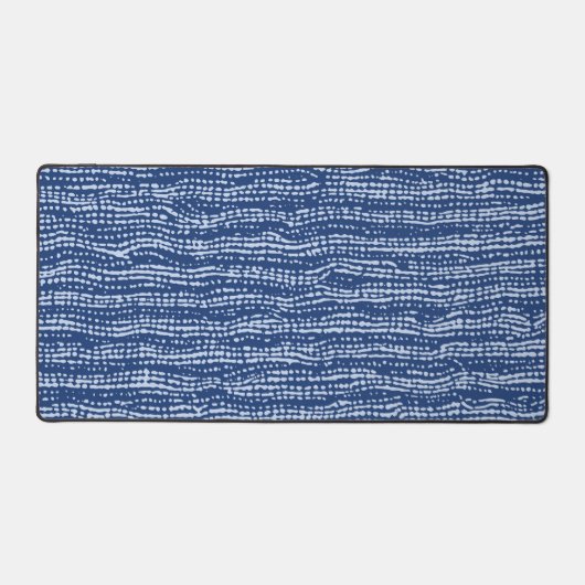 Mudcloth Stitch Stripes in Indigo Blue Bureaumat (Voorkant)