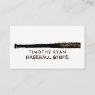 Muddy Baseball Bat, Honkbalspeler, Coach Visitekaartje