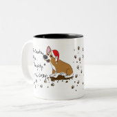Muddy Kerstmis Corgi Mok (Voorkant links)