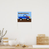 Muddy Monster Truck Personaliseerd Poster (Keuken)