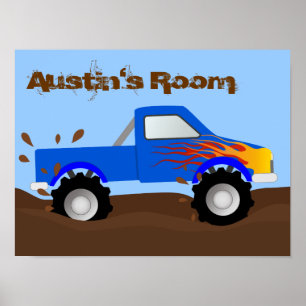Muddy Monster Truck Personaliseerd Poster