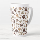 Muddy Paw Print Latte Mug (Angle droit)