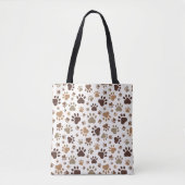 Muddy Paw Prints Tote Bag (Devant)