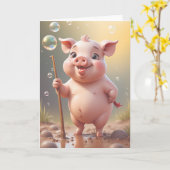 Muddy Paws Birthday Cheer Kaart (Gele Bloem)