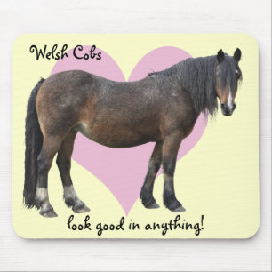 Muddy Welsh cob mousemat Muismat