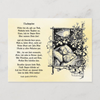 Müde bin ich geh zur Ruh Briefkaart