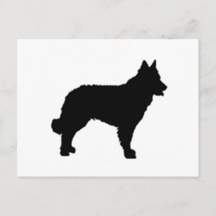 mudi-silhouet briefkaart