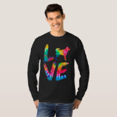 Mudi Tie Dye Love Dog mama T-shirt (Voorkant volledig)