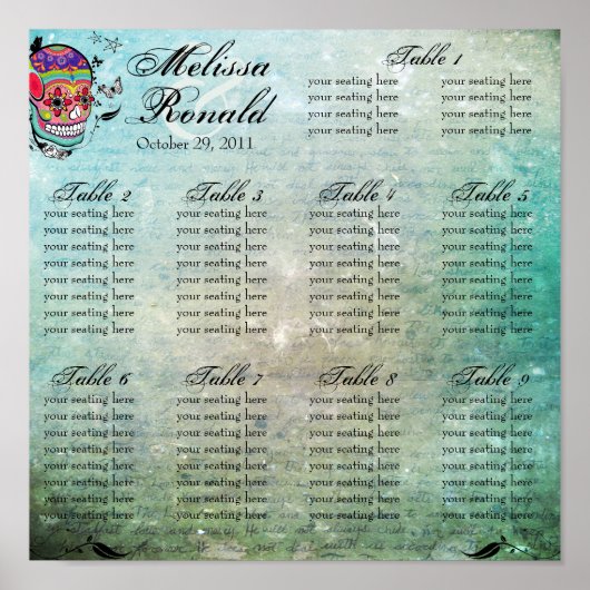 Muerte Dag van de dode Calaveras Suikerkunst Poster (Voorkant)