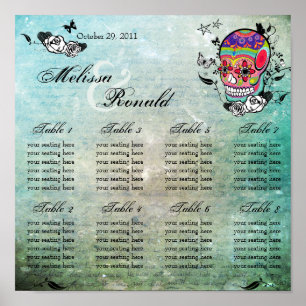 Muerte Dag van de dode Calaveras Suikerkunst Poster