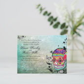 Muerte Dag van de dode Calaveras Suikerschedel Kaart (Staand voorkant)