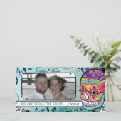 Muerte Sugar Skull Calaveras Sla de datum op Save The Date (Staand voorkant)
