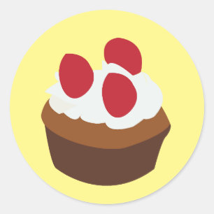 Muffin Cupcake Ronde Sticker