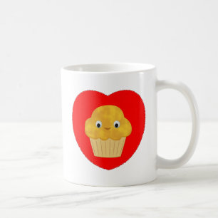 Muffin De Maïs Caricature Cute En Mug De Café Coeu