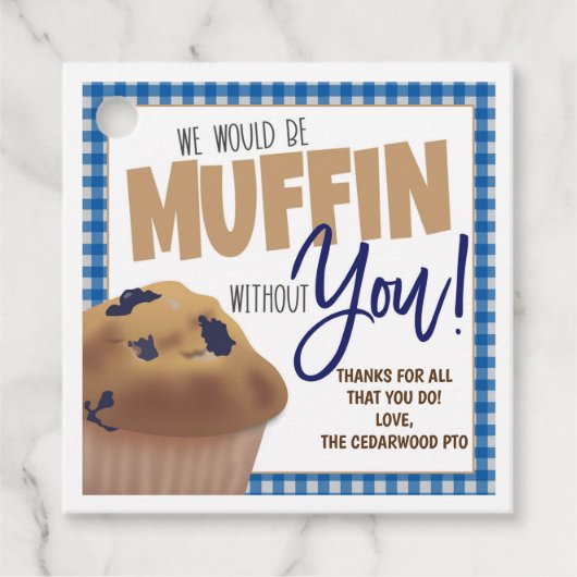 Muffin Gift Label (Voorkant)