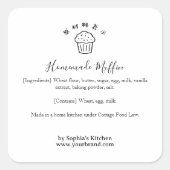 Muffin Logo Minimalist Bakery Ingredient Label (Voorkant)