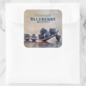 Muffins aux bleuets faits maison avec Stickers Amo (Sac)