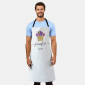 Muffins bakkerijkoeken, zeemeerroze Logo Schort (Gedragen)