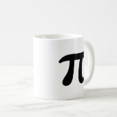 Mug π Pi Écriture Noire (Devant droit)