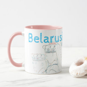 Mug Б funky Biélorussie е л а р с у Coupe folk Cross S