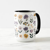 Mug С collecte des fleurs vectorielles (Devant droit)
