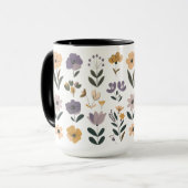Mug С collecte des fleurs vectorielles (Devant gauche)
