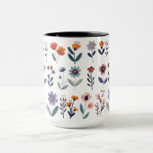 Mug С collecte des fleurs vectorielles (Centre)