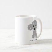 MUG かわいいトイプードル(グレー)名入れ (Devant droit)