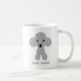 MUG かわいいトイプードル(グレー)名入れ