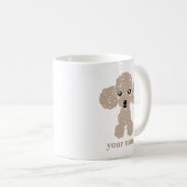 MUG かわいいトイプードル(ベージュ)名入れ (Devant droit)