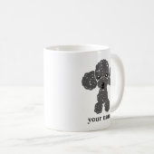 MUG かわいいトイプードル(黒)名入れ (Devant droit)