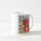 Mug アマビエ 疫病退散 & 招き猫 無病息災  Amabie &  Red Cat Healing (Devant droit)