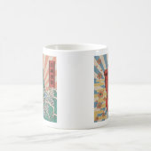 Mug アマビエ 疫病退散 & 招き猫 無病息災  Amabie &  Red Cat Healing (Centre)