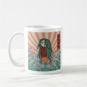 Mug アマビエ 疫病退散 & 招き猫 無病息災  Amabie &  Red Cat Healing (Gauche)