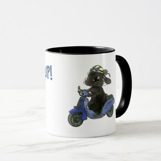 MUG ウサギのバイク マグカップ (Devant droit)