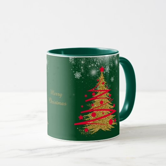 MUG グリーンエレガントなクリスマス♡ (Devant droit)