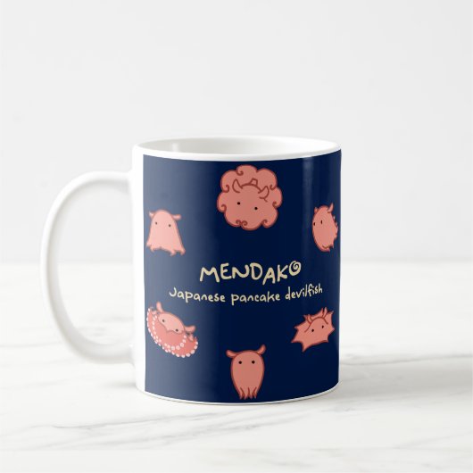 Mug 【メンダコ(カラー濃色地用】Japanese pancake devilfish(for dark) (Gauche)