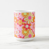 MUG レトロかわいいお花デザイン♡ピンク (Centre)