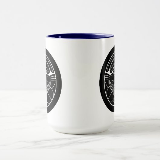 Mug 上杉謙信家紋, Uesugi Kenshin KAMON, famille japonaise (Centre)