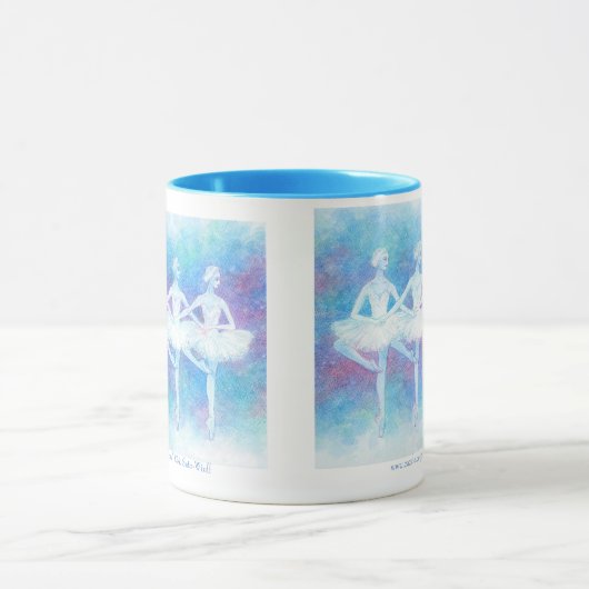 MUG 四羽の白鳥の踊りマグカップ (Centre)