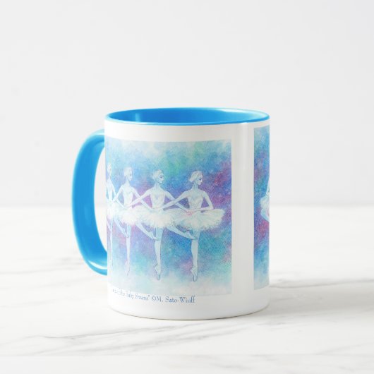 MUG 四羽の白鳥の踊りマグカップ (Devant gauche)