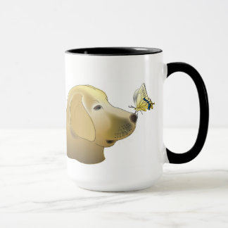 MUG 犬と蝶のマグカップ