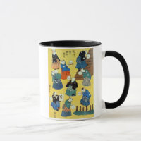 猫の曲芸師, acrobate de 国芳 des chats, Kuniyoshi,