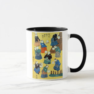 Mug 猫の曲芸師, acrobate de 国芳 des chats, Kuniyoshi,