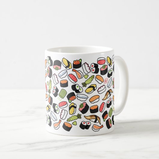MUG 色んな種類の寿司 マグカップ (Devant droit)