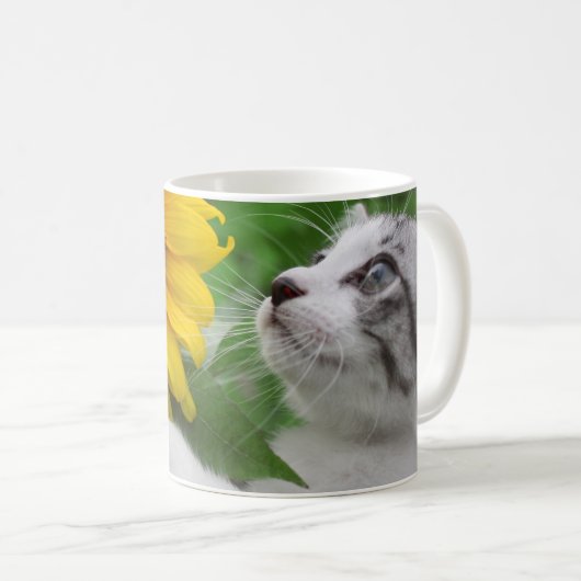 MUG 野良猫ニャン吉【ひまわり】 (Devant droit)